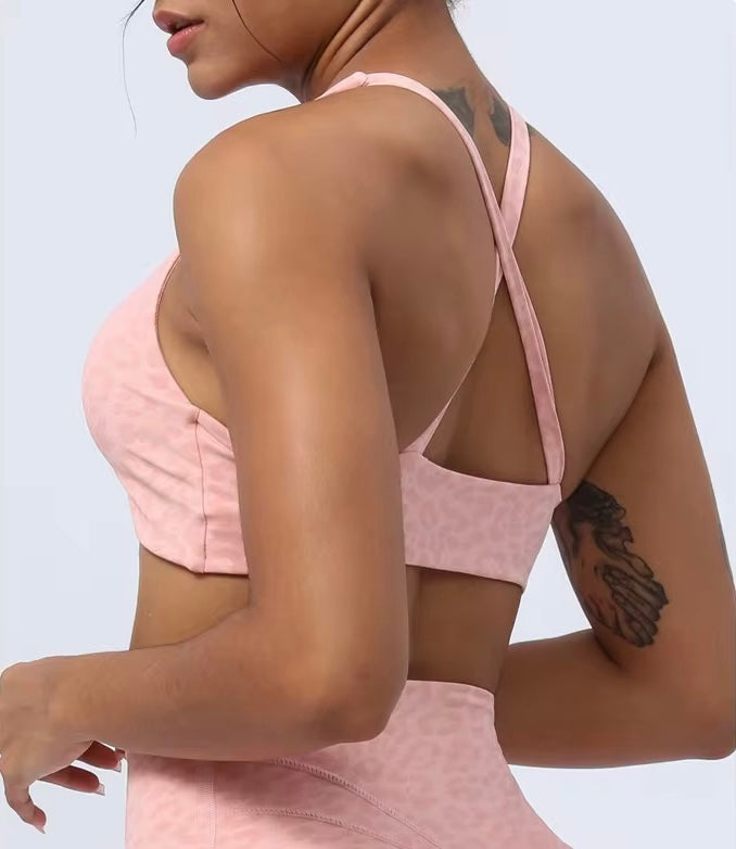 Twist It Bra in Leopard Charcoal