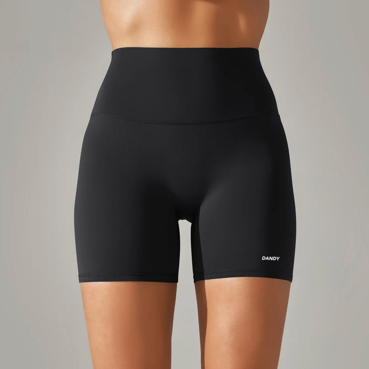 High Waist Biker Shorts Color Midnight Black