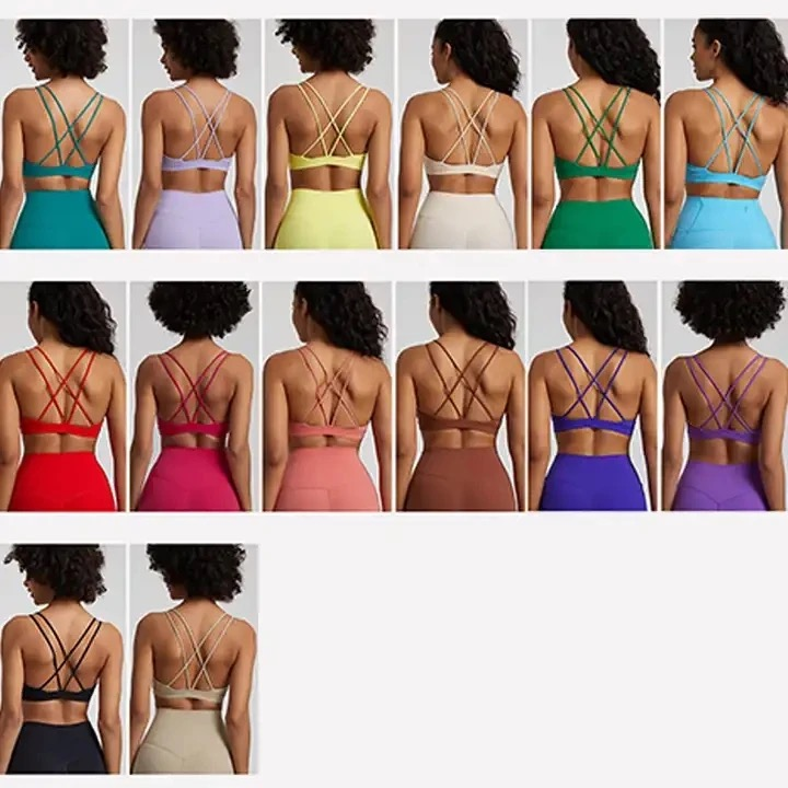 Dandy Active Strappy Back Sports Bra Color Petal Pink