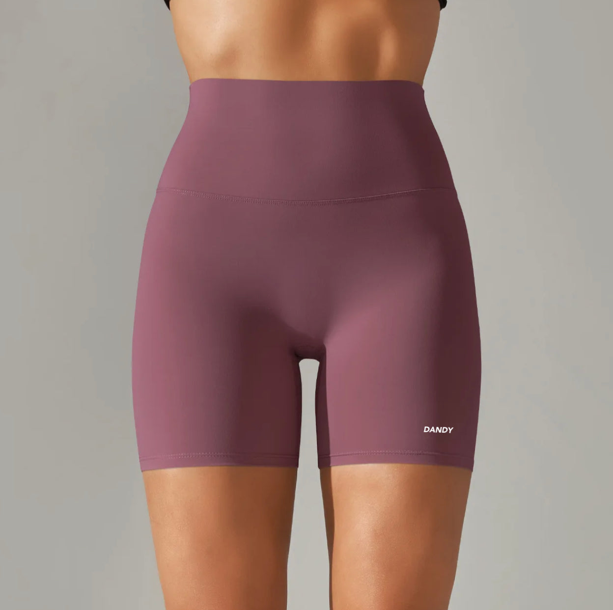 High Waist Biker Shorts Color Plum